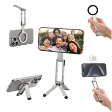 Тримач телефона Ulanzi MA60 Foldable Magnetic Phone Tripod (Silver)
