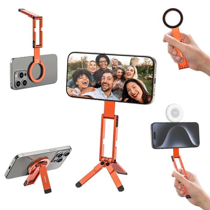 Тримач телефона Ulanzi MA60 Foldable Magnetic Phone Tripod (Orange)