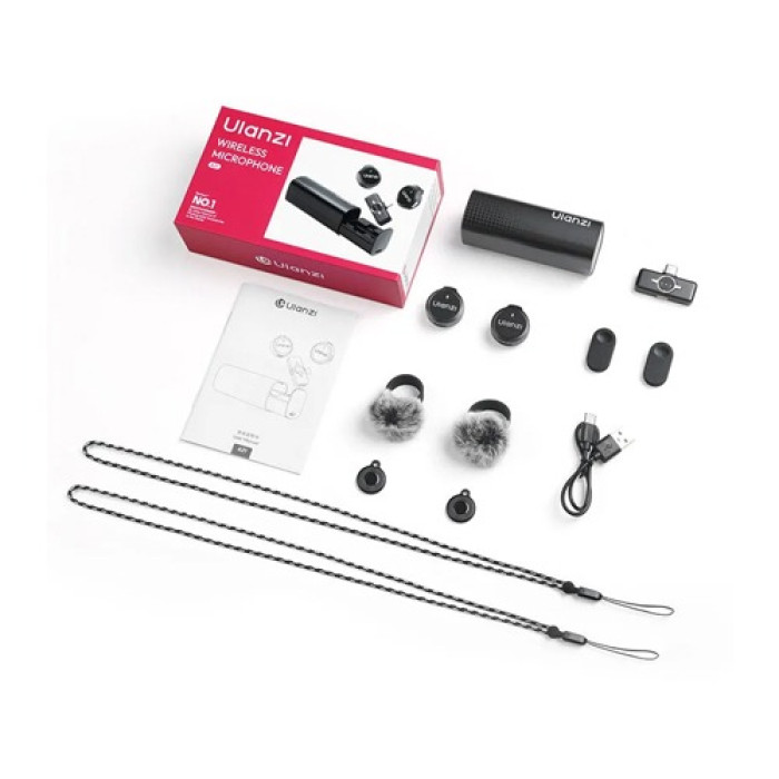 Бездротова мікрофонна система Ulanzi A21 Wireless Microphone, dual-mic, (Lightning) Black