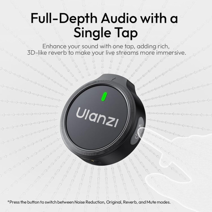 Бездротова мікрофонна система Ulanzi A21 Wireless Microphone, dual-mic, (Type C) Black