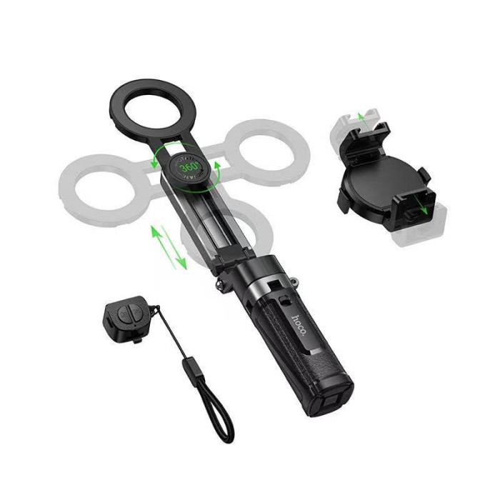 Селфі-трипод HOCO K27 Pro Magic mini live broadcast stand(pull clip+magnetic focusing version) (48cm) Black