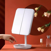 Дзеркало для макіяжу Xiaomi JordanLED table folding cosmetic mirror Pink