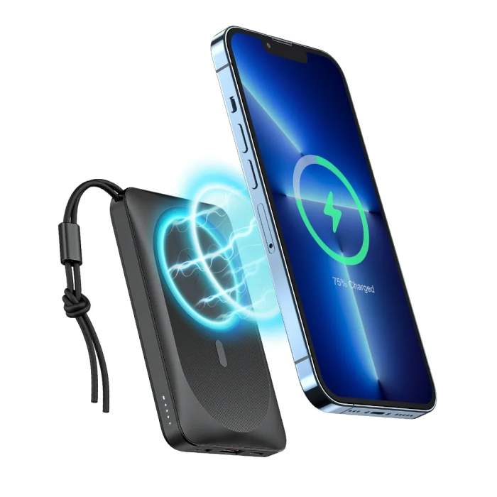 Зовнішній акумулятор VEGER MagOn Wireless Power Bank 10000mAh White
