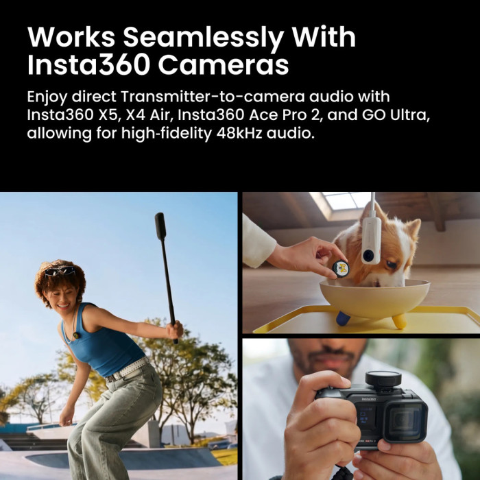 Бездротова мікрофонна система Insta360 Mic Pro (2TX+1RX)