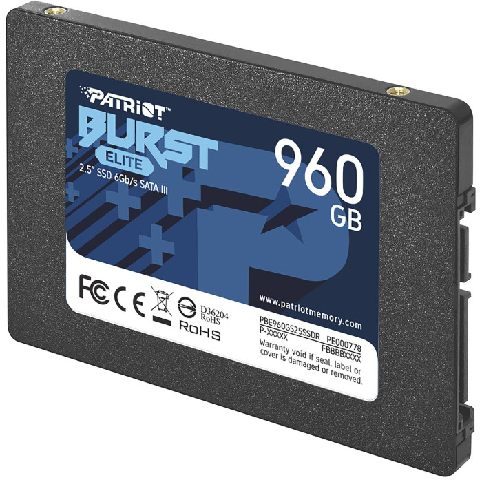 Накопичувач SSD Patriot Burst Elite 960GB 2.5" 7mm SATAIII TLC 3D