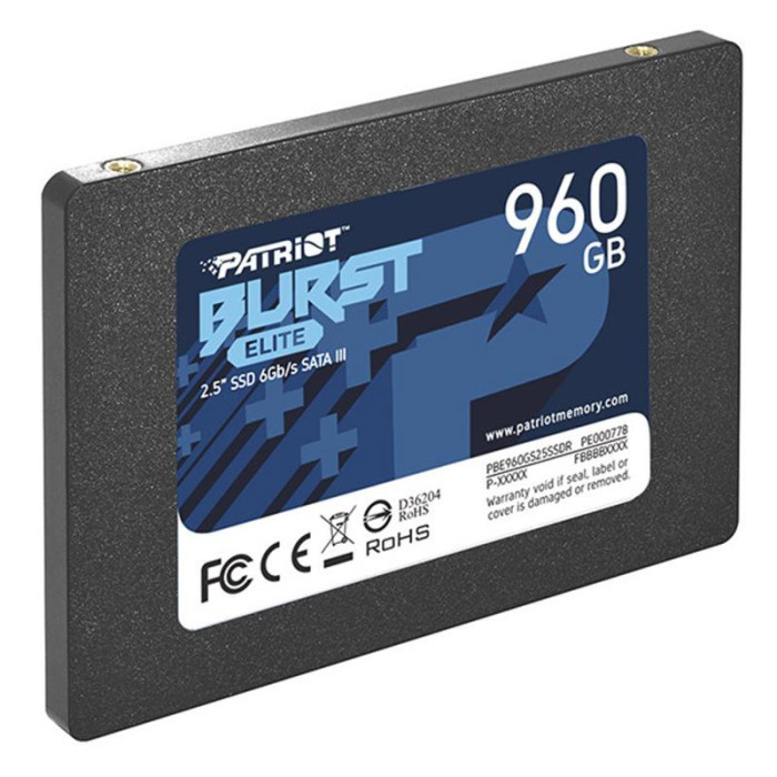 Накопичувач SSD Patriot Burst Elite 960GB 2.5" 7mm SATAIII TLC 3D
