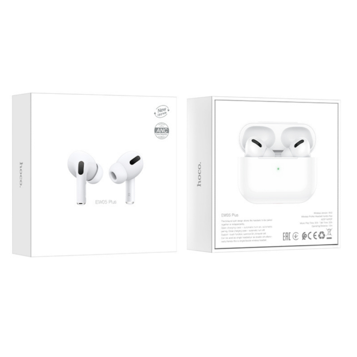 Бездротові навушники TWS HOCO EW05 Plus, ANC, White