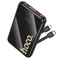 Зовнішній акумулятор HOCO Q37 Graceful 22.5W+PD20W power bank with two cables(10000mAh) Black