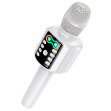 Портативна колонка-мікрофон HOCO L24 Shine karaoke microphone, 5W, White