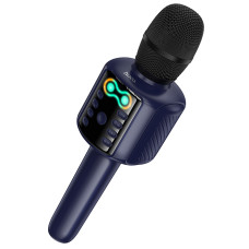 Портативна колонка-мікрофон HOCO L24 Shine karaoke microphone, 5W, Blue