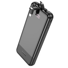 Зовнішній акумулятор HOCO J114 Charger power bank with cable and digital display(10000mAh) Black