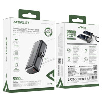 Зовнішній акумулятор ACEFAST M9-5000 PD20W capsule power bank Black