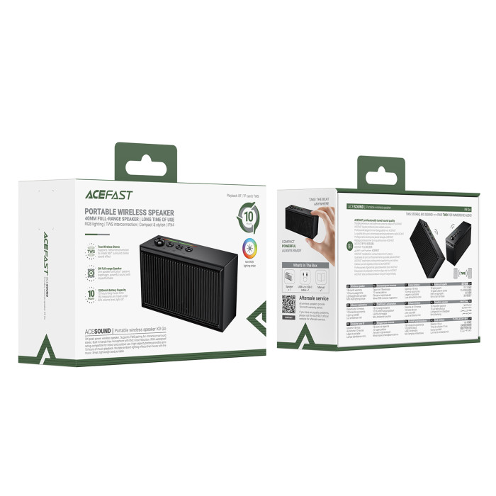Портативна колонка ACEFAST K9 Go, 5W, IPX4, Black