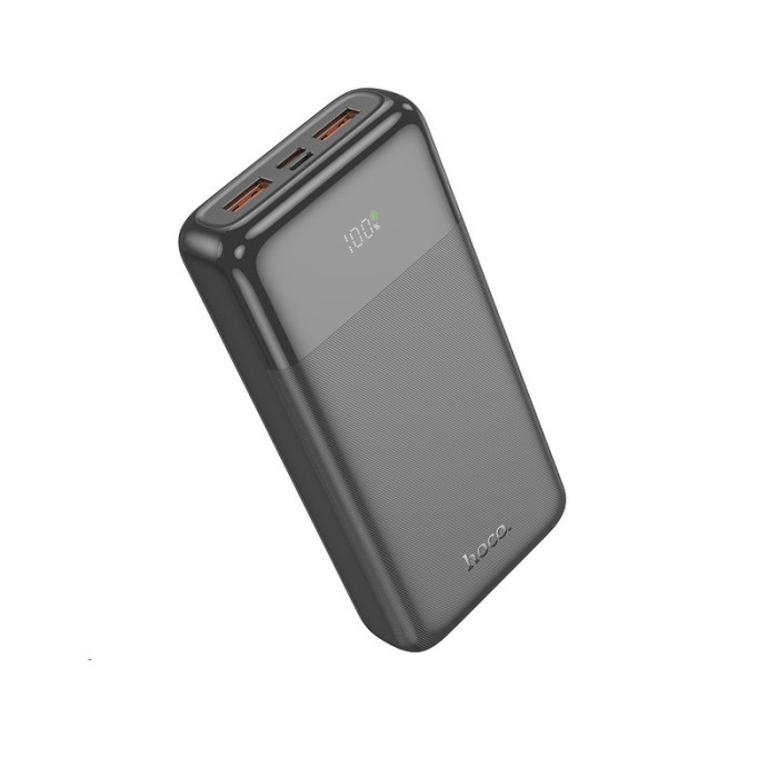 Зовнішній акумулятор HOCO J121A Fast 22.5W+PD20W fully compatible  power bank with digital display(20000mAh) Black