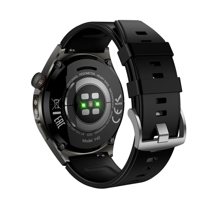 Смарт-годинник HOCO Y40 38mm. 315 mAh. IP68  Smart watch(call version) Black