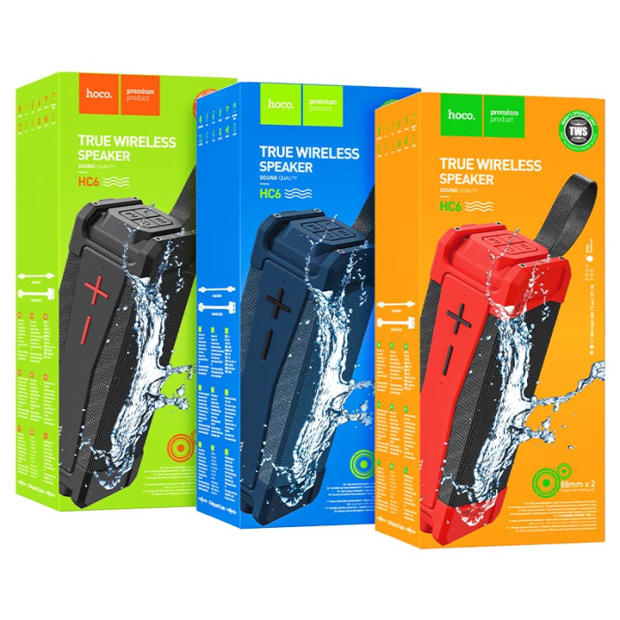 Портативна колонка HOCO HC6 Magic sports, 10W*2, IPX6, Black
