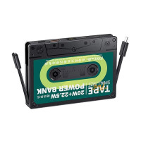 Зовнішній акумулятор REMAX Tape Series PD20W+QC22.5W Cabled Fast Charging Power Bank 10000mAh RPP-533 Black