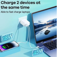 Мережевий зарядний пристрій REMAX Kiddy Series 65W A+C Fast Charger RP-U125 EU-White