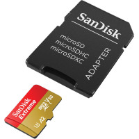 Карта пам'яті microSDXC (UHS-1 U3) SanDisk Extreme A2 256Gb class 10 V30 (R190MB/s,W130MB/s) (adapter SD)