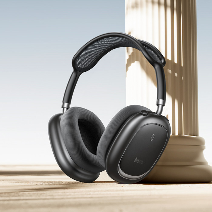 Бездротові накладні навушники HOCO W68 Calma ANC noise-canceling BT headphones(App) Metal Gray