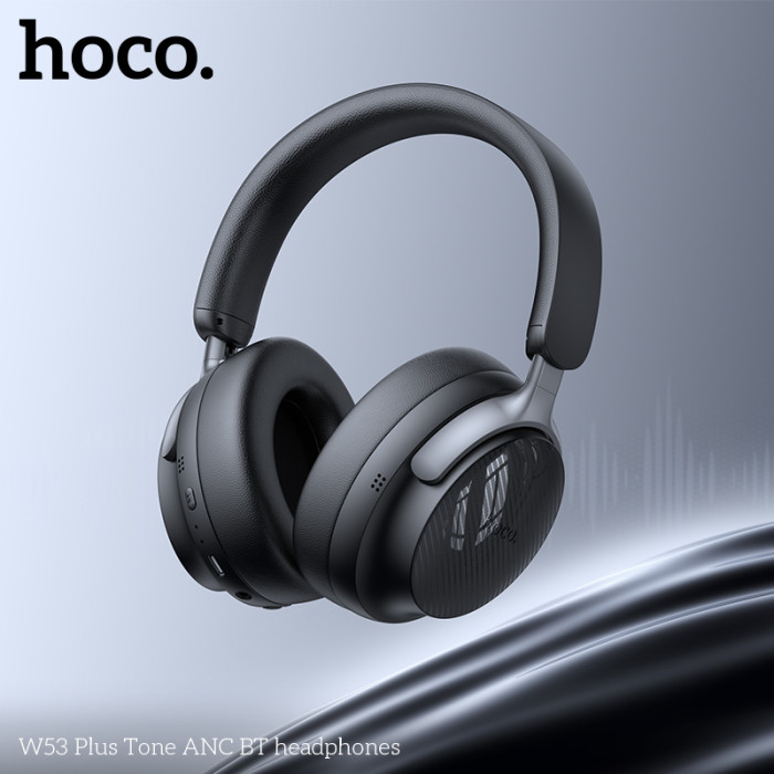 Бездротові накладні навушники HOCO W53 Plus Tone ANC BT headphones Classic Black