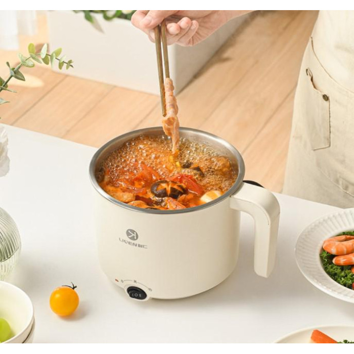Каструля Електрична Xiaomi LIVEN Multi functional Small Hot Pot Electric Cooking Pot 1.8L (without steamer)