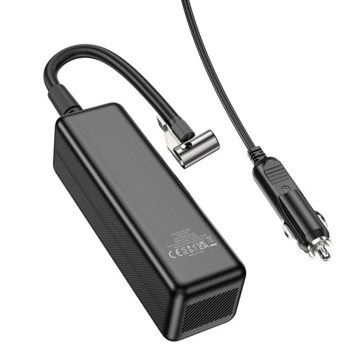 Автомобільний насос HOCO ZP5 May smart air pump Black