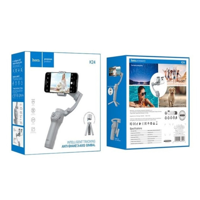 Триосьовий стабілізатор HOCO K24 Support 3-axis smart gimbal Gray