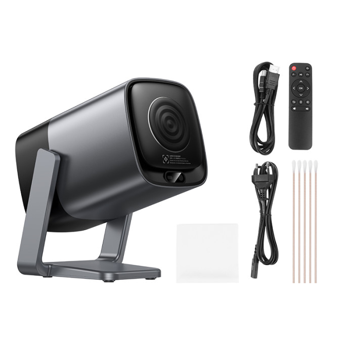 Проектор HOCO DT7 WiFi 2.4+5G. Smart electric focus projector(1080P Android version) Metal Gray