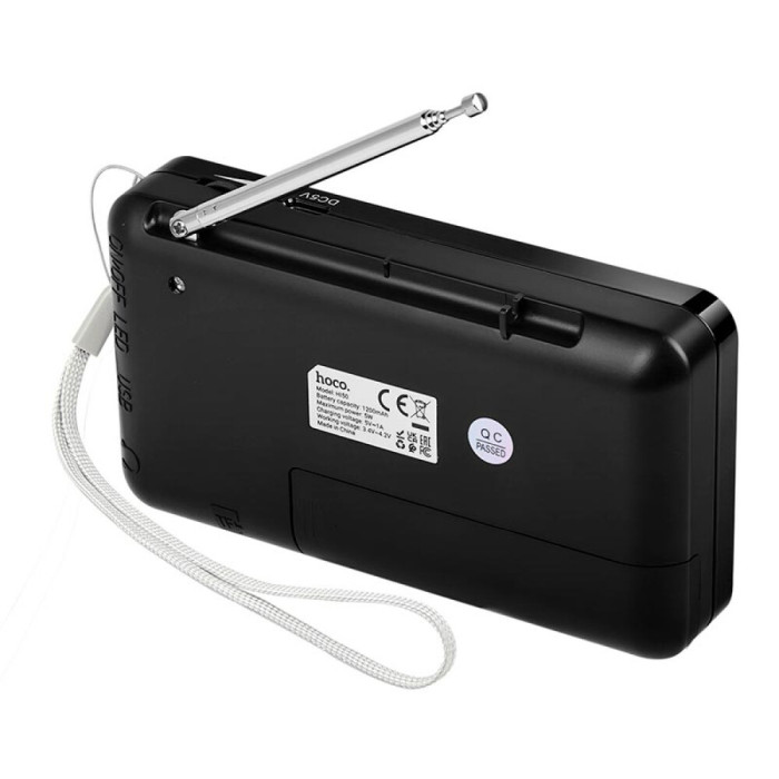 Портативне радіо HOCO HI50 Portable radio, 5W, Black