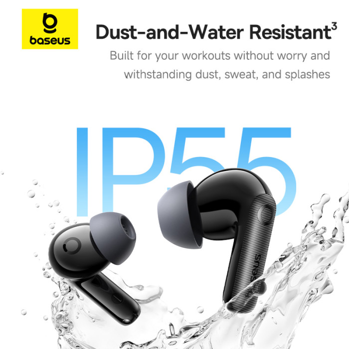 Бездротові навушники TWS Baseus Bass EP10 Pro In-Ear True Wireless Earbuds Moon White