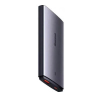 Мережевий зарядний пристрій з  кабелем Baseus GaN5 Pro Ultra-Slim Fast Charger C+U 65W Gray((With Mini White Cable C to C 100W(20V/5A) 1m Black)
