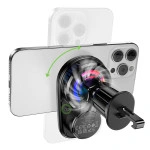 Автотримач для телефона з БЗП HOCO HW36 electric rotating magnetic wireless fast charging car holder(air outlet) Black