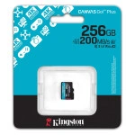 Карта пам'яті microSDXC (UHS-1 U3) Kingston Canvas Go! Plus 256Gb class 10 A2 V30 (R200MB/s, W-160MB/s)